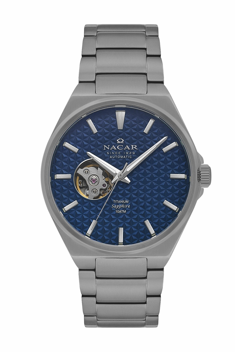 Nacar Nc33-258378-Alm Safir Cam Otomatik Erkek Kol Saati